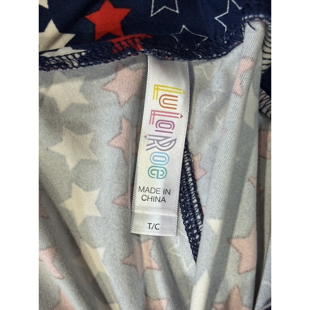 LuLaRoe Leggings‎ Womens T/C Blue Red White NWTPatriotic Americana Stars - Picture 2 of 3